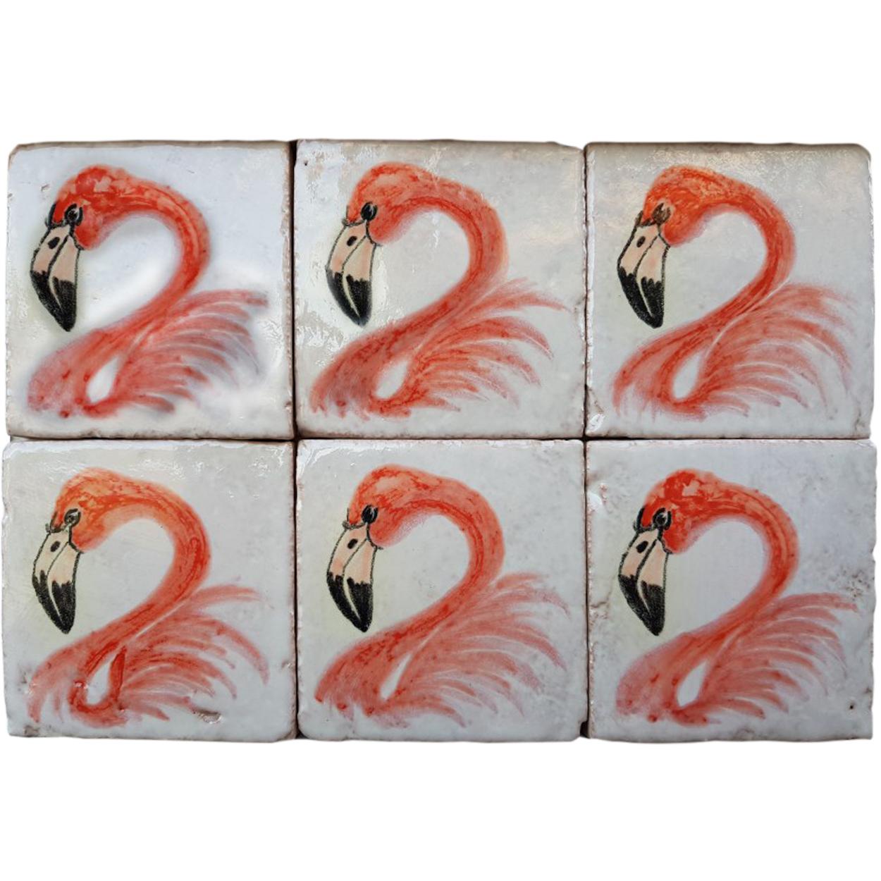 pointillism flamingo