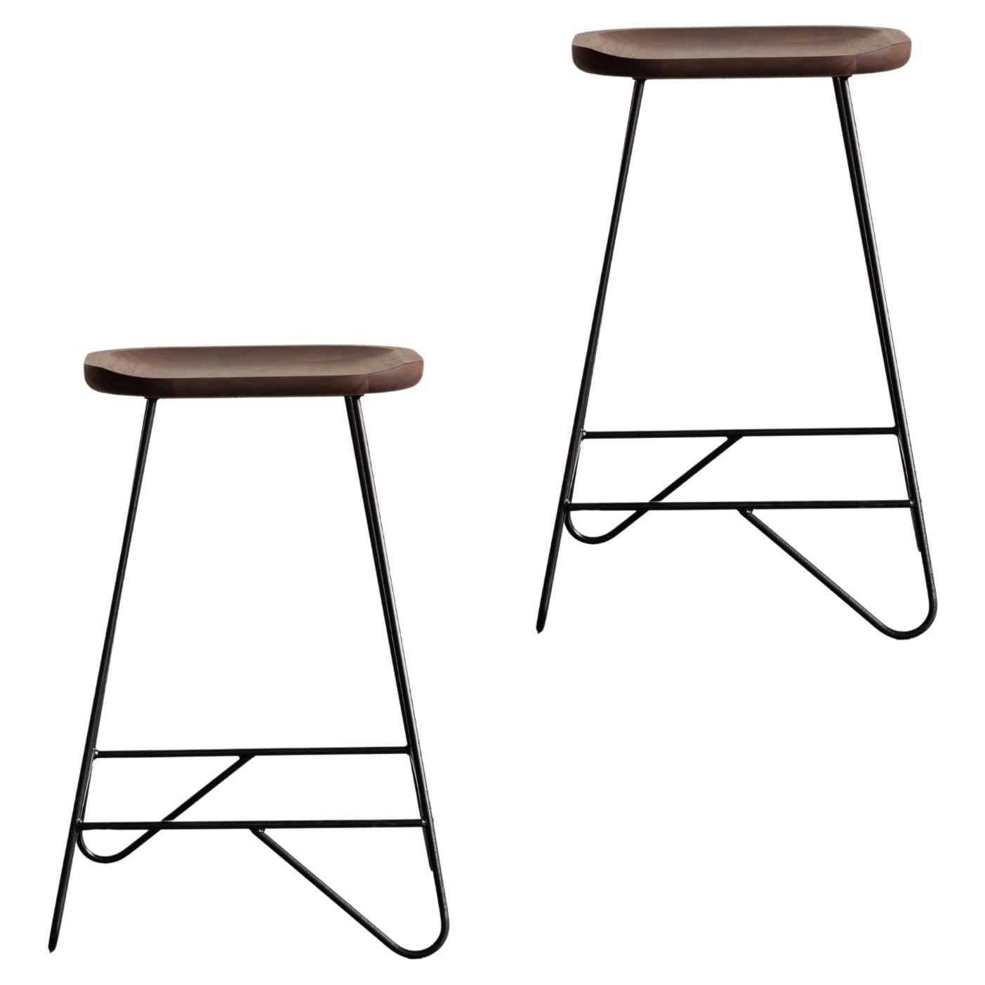 VARILLO Metal Rod Counter Height Stool Set