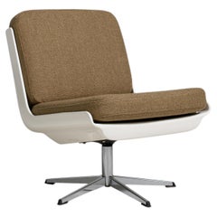 Mid-Century Space Age Swivel Chair, Upholstered Metal, Germany, 1970