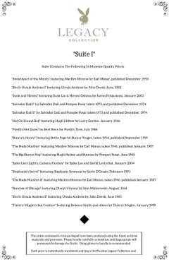 Playboy Legacy Collection Gold Edition Set of 48 16"x20" Prints Edition 37 of 75