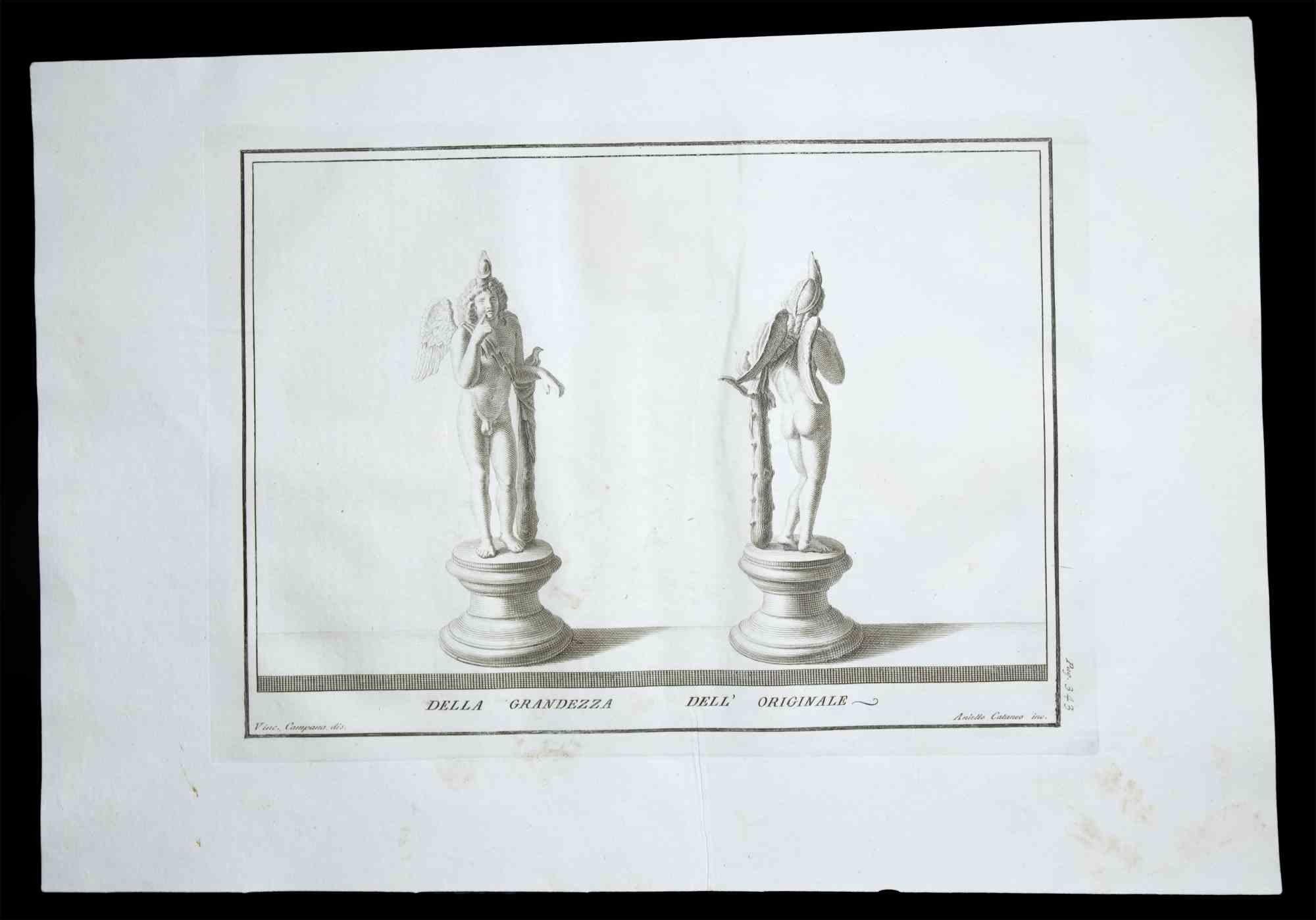 Ancient Roman Statues - Etching - 18th century