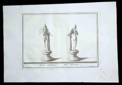 Statues romaines antiques - Gravure - XVIIIe siècle