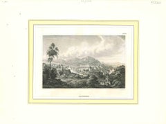 Antique Ancient View of Carlsbad - Original Lithograph - First Half 19th Century