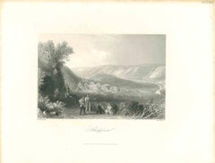 Ancient View of Schulpforte - Original Lithograph - Mid 19th Century