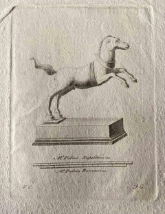 Antique Animal Figures from Ancient Rome - Original Etching by Various Masters - 1750s