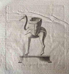Figures d'animaux de la Rome antique - gravure originale de maîtres divers - années 1750