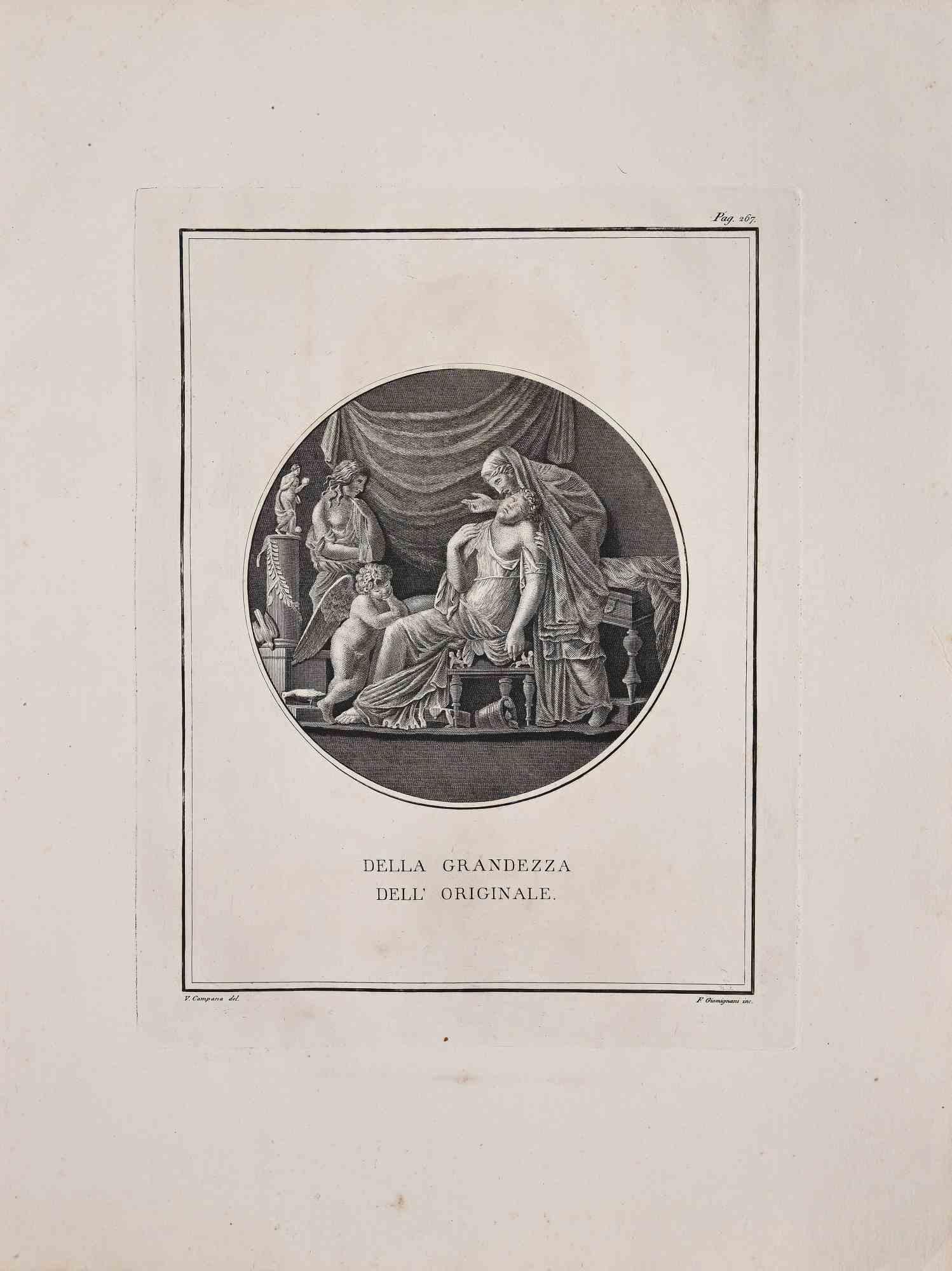 Unknown Figurative Print - Antiquities of Herculaneum Exposed - original Etching - 18th Century
