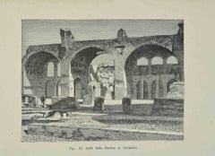 Antique Arches of the Basilica of Constantine - Lithograph - 1862
