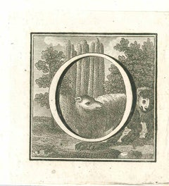 Capital Letter O for the Antiquities of Herculaneum Exposed-Etching-18th Century