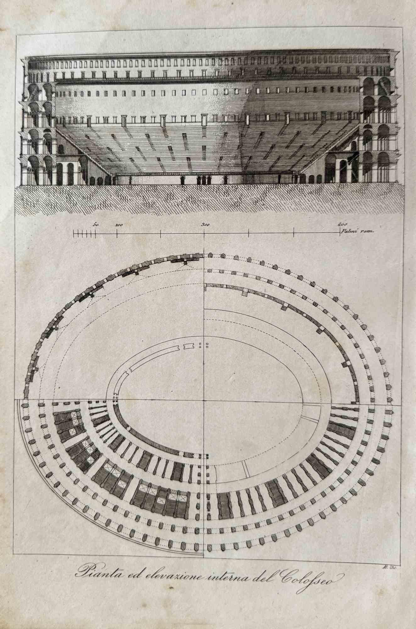 Various Artists Figurative Print - Colosseum - Lithograph - 1862