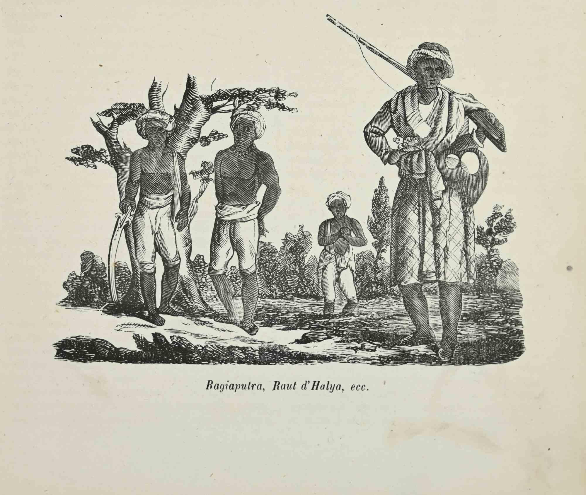 Customs - Rajput - Lithograph - 1862