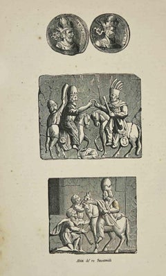 Customs – Sassanid Kings Kostüm der Könige – Lithographie – 1862