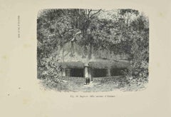 Entrance to the Elephant Cave - Lithograph - 1862