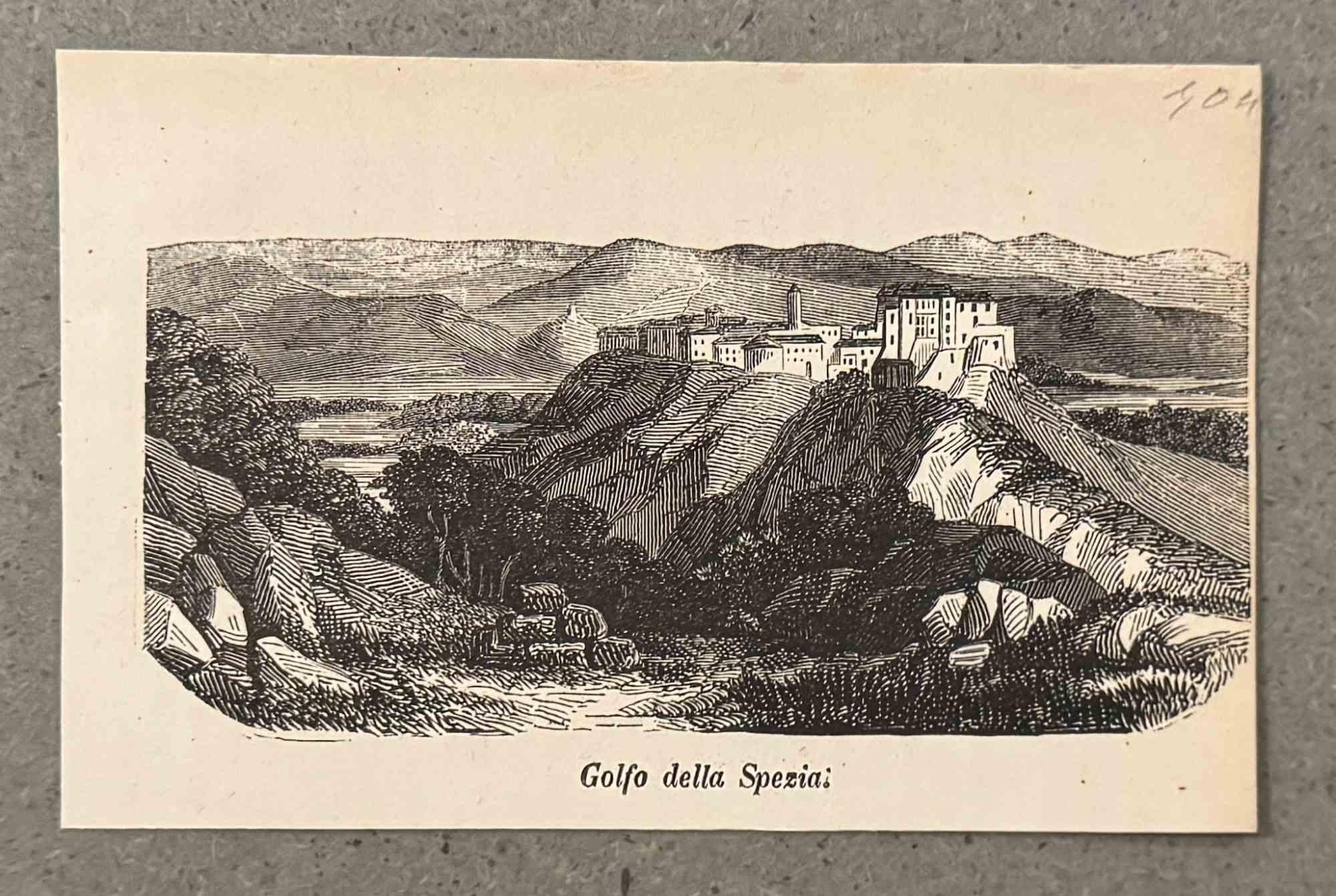 Various Artists Figurative Print - Gulf of La Spezia - Lithograph - 19th Century