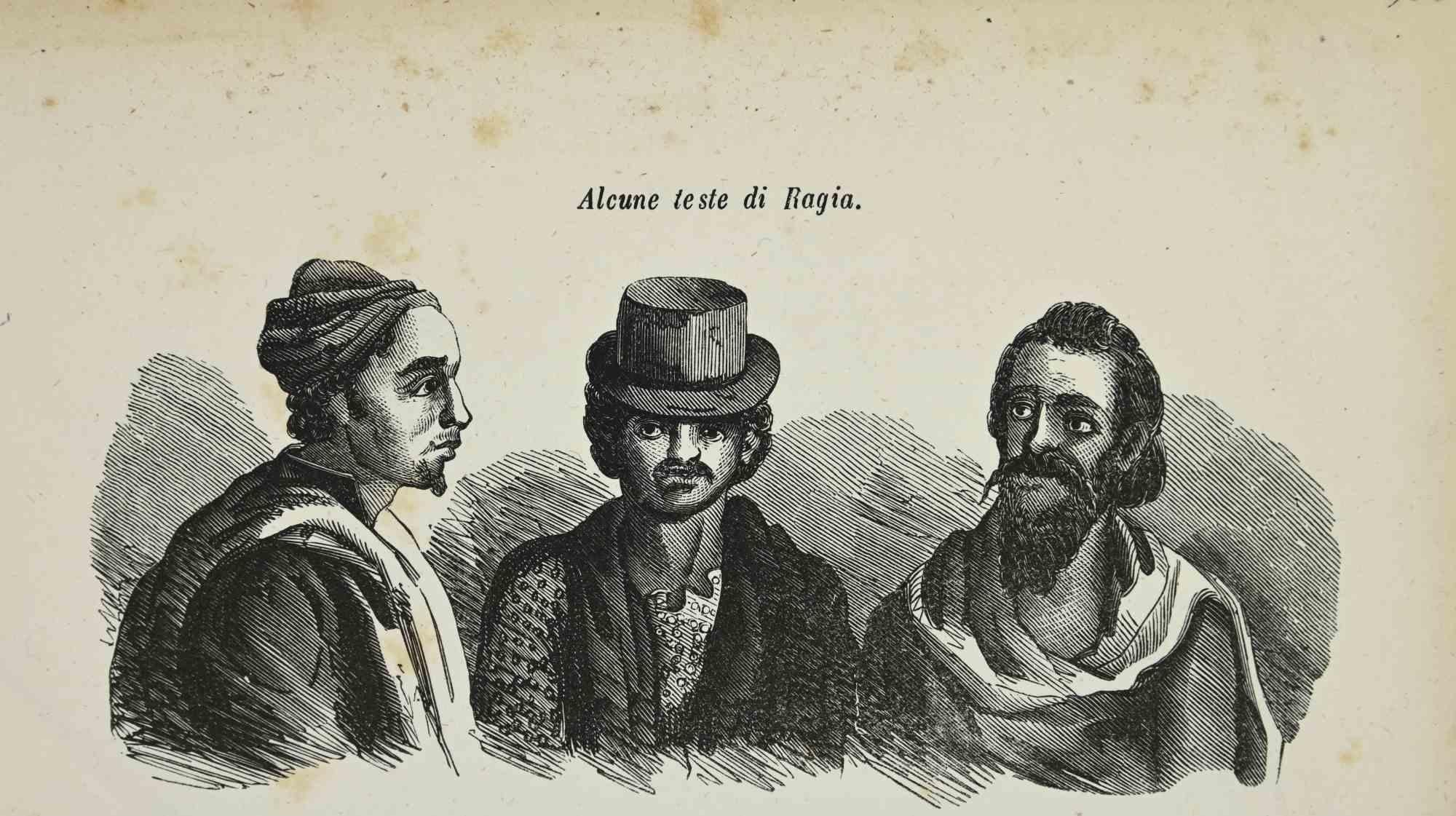 Heads of Ragia - Lithograph - 1862