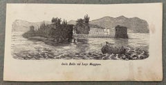 Antique Isola Bella on Lake Maggiore - Lithograph - 19th Century 