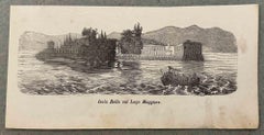 Antique Isola Bella on Lake Maggiore - Lithograph - 19th Century