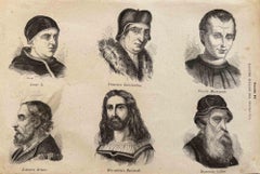 Italienische berühmte Persönlichkeiten des 16. Jahrhunderts – Lithographie – 1862