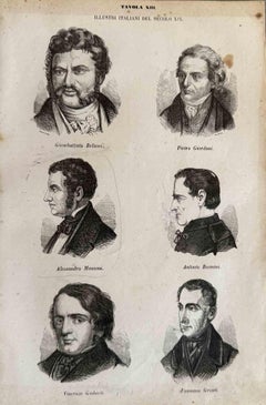 Celebrità italiane del 29° secolo - Litografia - 1862