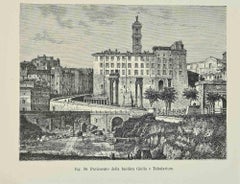 Antique Julia Basilica and Tabularium - Lithograph - 1862