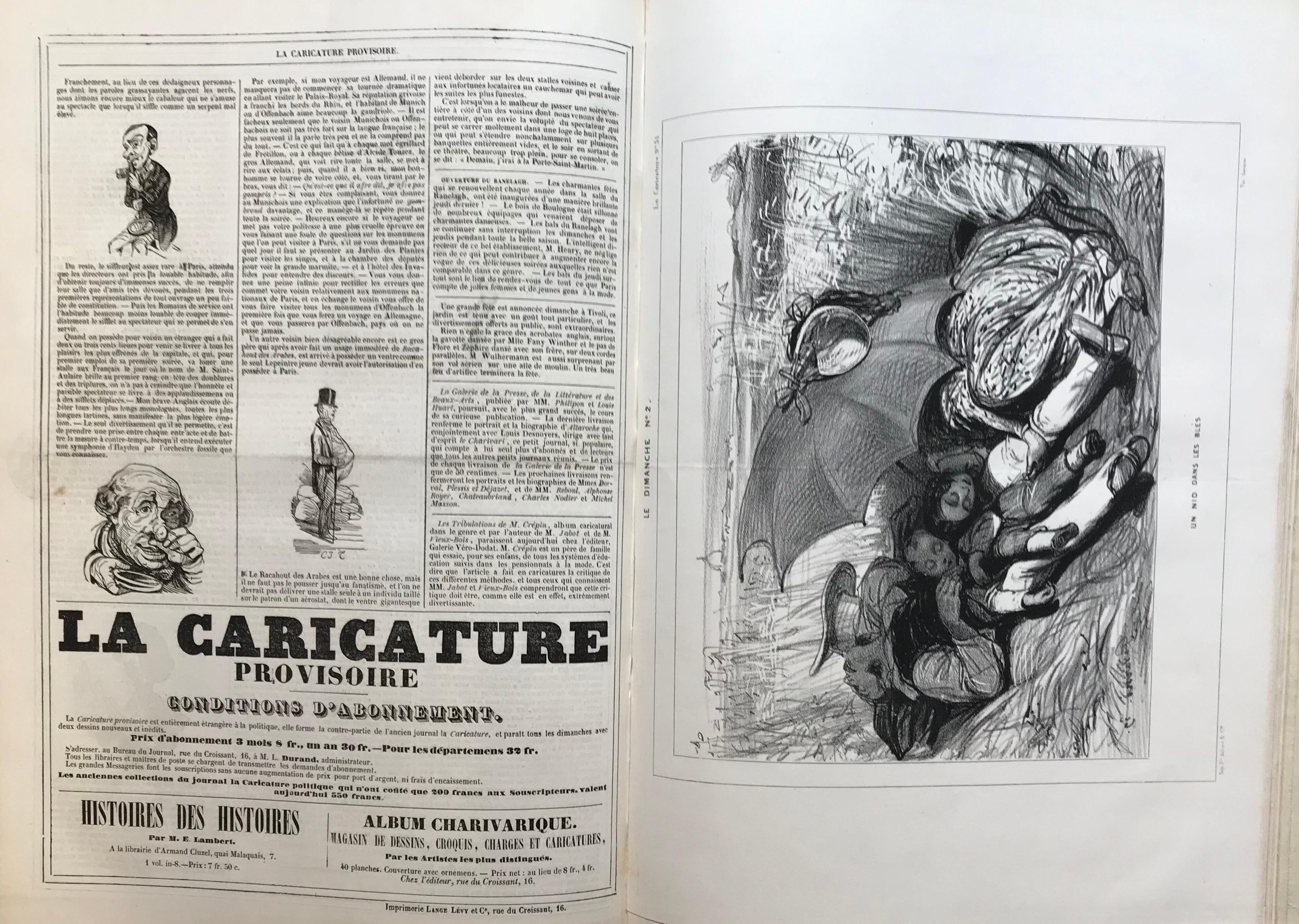 La Caricature Provisoire  - Complete Series 1838/1840 - 4 vol. For Sale 4
