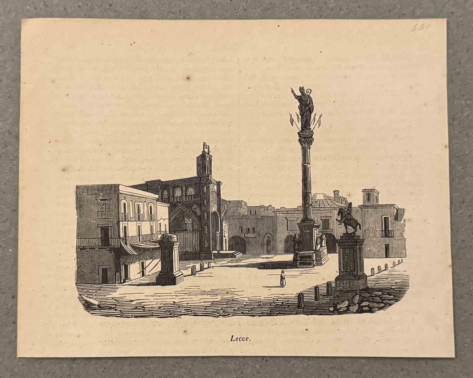 Various Artists Figurative Print - Lecce - Lithograph - 19th Century