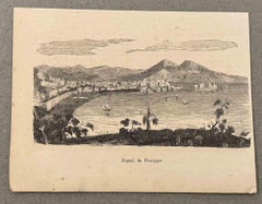 Neapel, von Posillipo – Lithographie – 19. Jahrhundert 