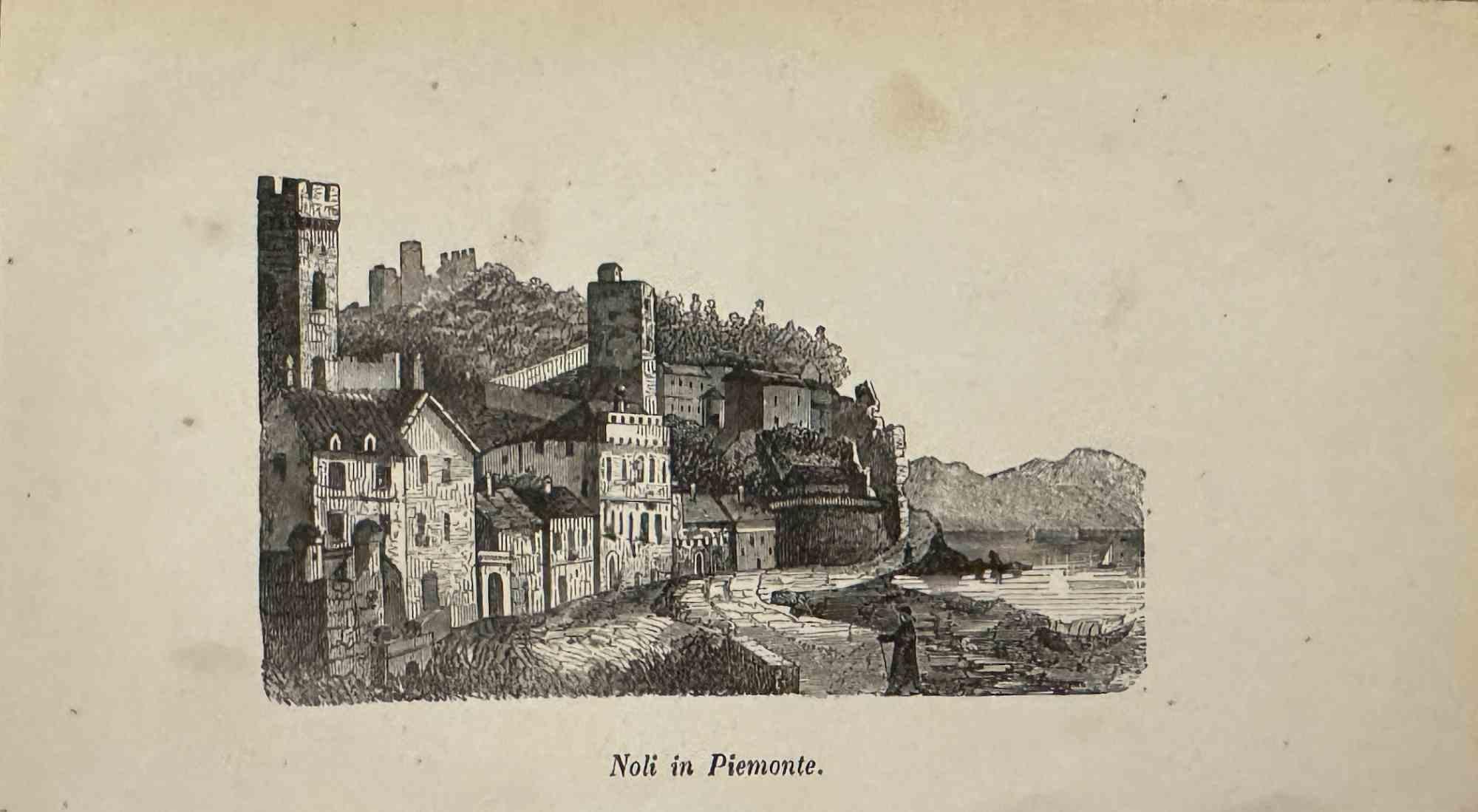 Various Artists Figurative Print - Noli in Piedmont - Lithograph - 19th Century