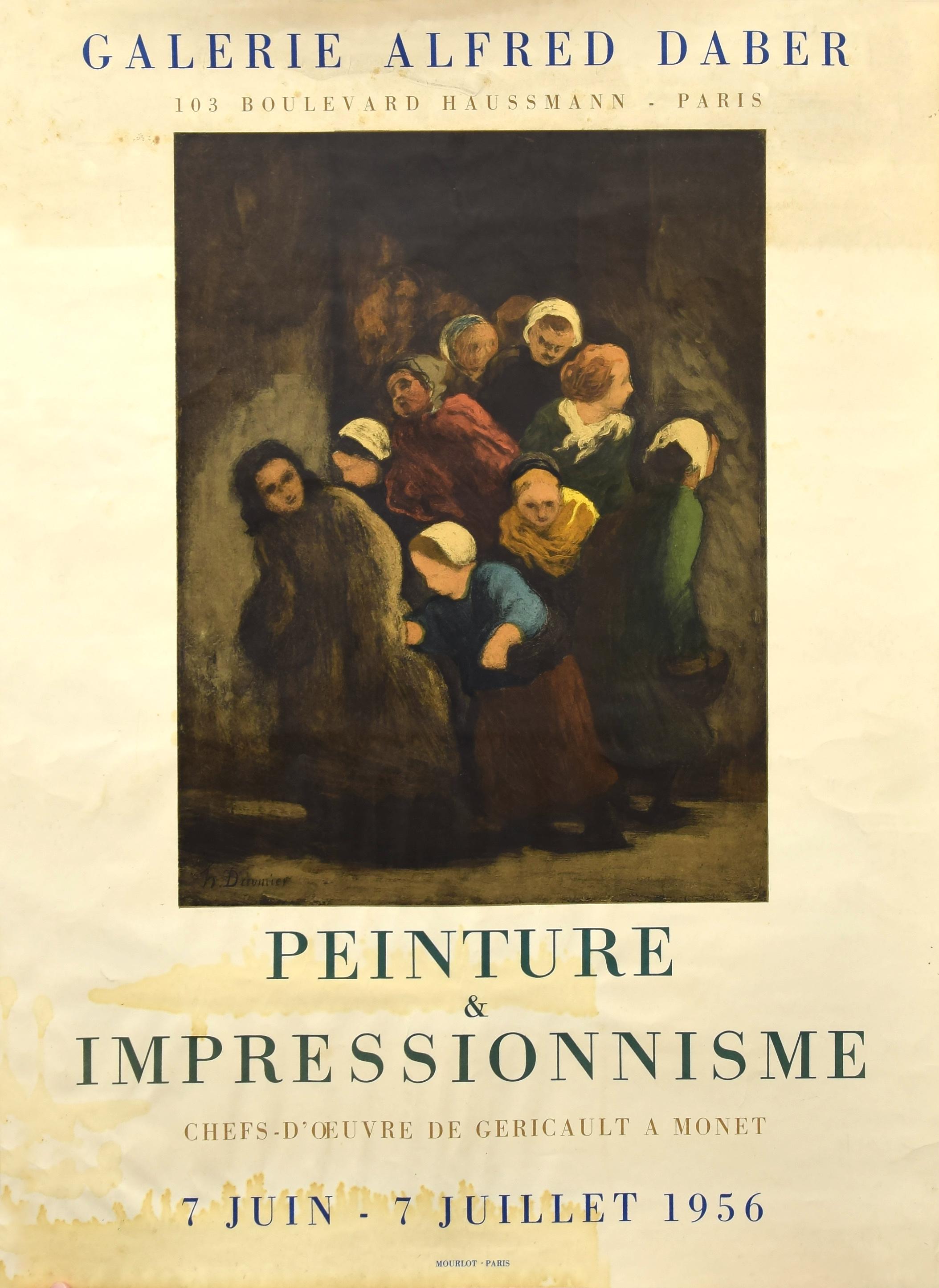 Unknown Figurative Print - Peinture & Impressionisme Poster Exhibition - 1956