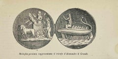 Persische Medaille – Triumph von Alexander dem Großen – Lithographie – 1862