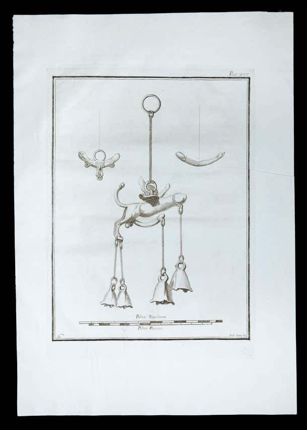 Fascinus Rome Unknown - Phallus Fascinum in ancient Roman Religion - Original Etching ...