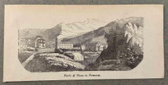 Antique Port of Nice in Piedmont - Lithograph - 19th Century
