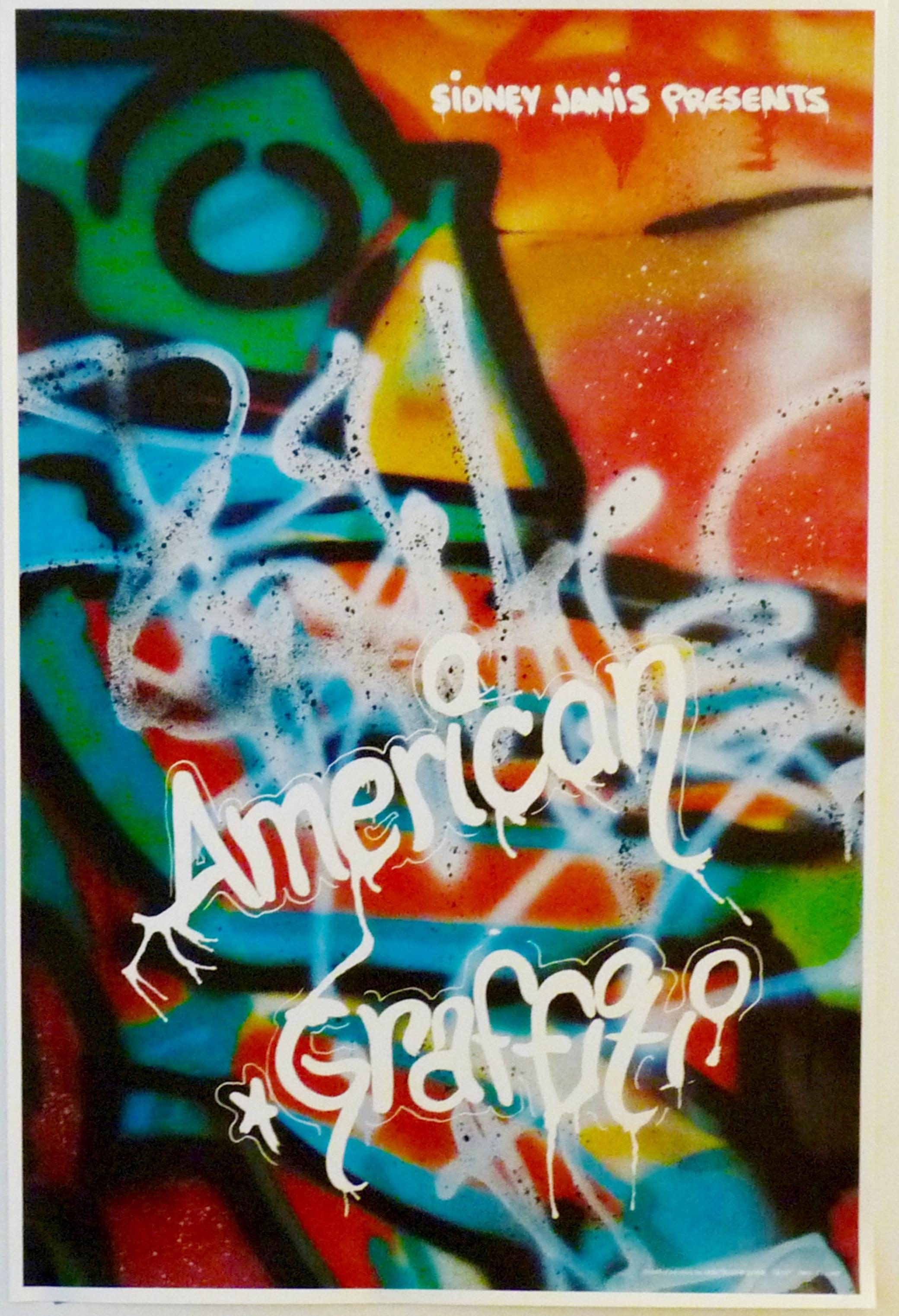 Rare affiche de la Sidney Janis Gallery pour l'exposition American Graffiti - Impressions abstraites