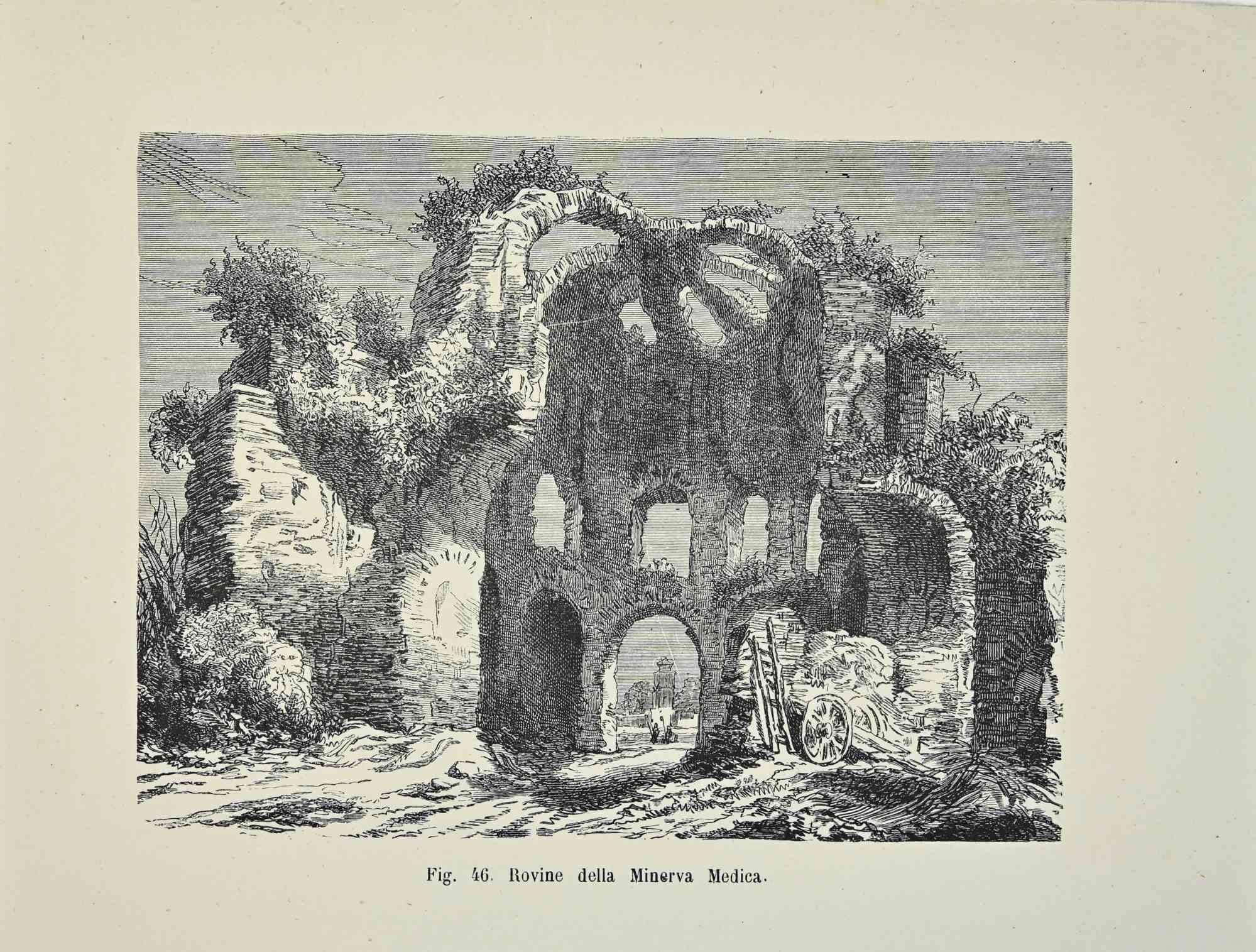 Various Artists Figurative Print - Rovine della Minerva Medica - Lithograph - 1862