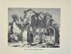 Antique Rovine della Minerva Medica - Lithograph - 1862