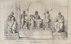 Skulpturen von Michelangelo Buonartti – Lithographie – 1862