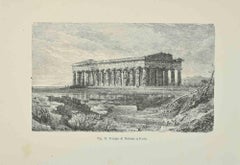 Antique Temple of Neptune Pesto - Lithograph - 1862