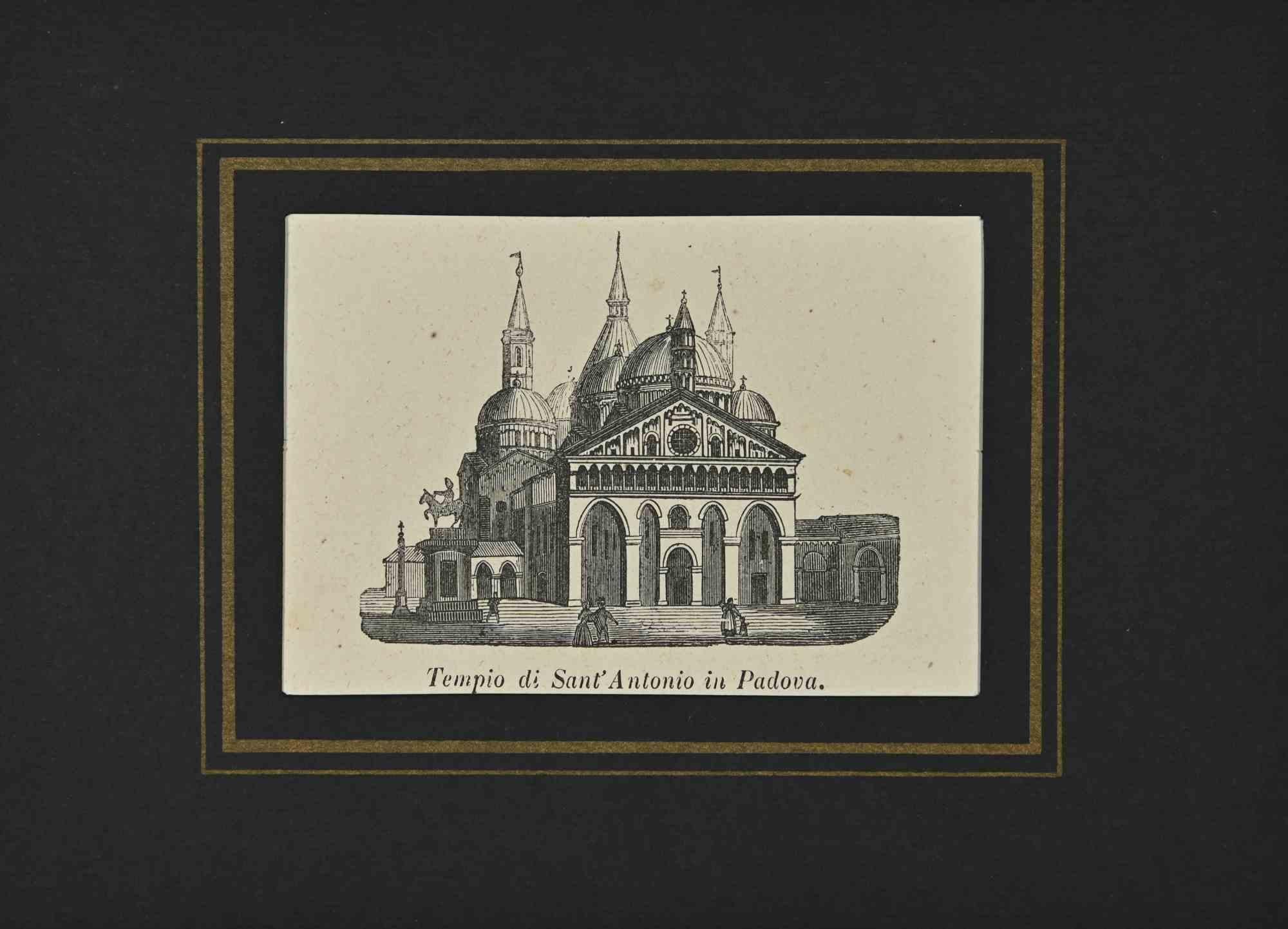 Various Artists Figurative Print - Temple of Saint Anthony in Padua - Lithograph - 1862