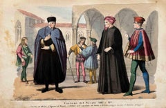 Uses and Customs - 13th and 14th Century - Lithograph - 1862