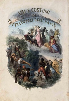 Utilisations et douanes - All People of The World - Lithographie - 1862