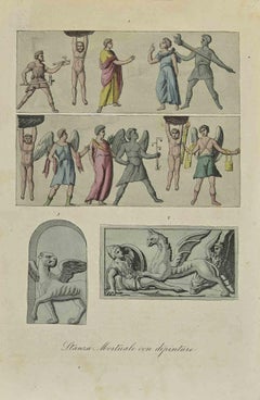 Uses and Customs - Angles and men - Lithograph - 1862