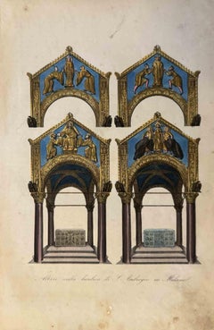 Utilisations et douanes - Antique Christian Art - Lithographie - 1862