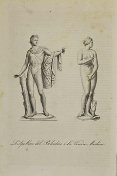 Us et coutumes - Apollo et Vénus - Lithographie - 1862