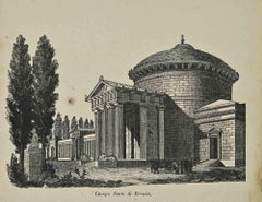 Uses and Customs - Brescia Campo Santo - Lithograph - 1862