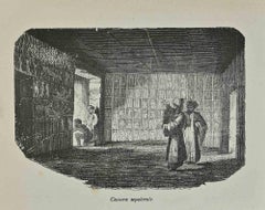 Utilisations et douanes - Chambre funéraire - Lithographie - 1862