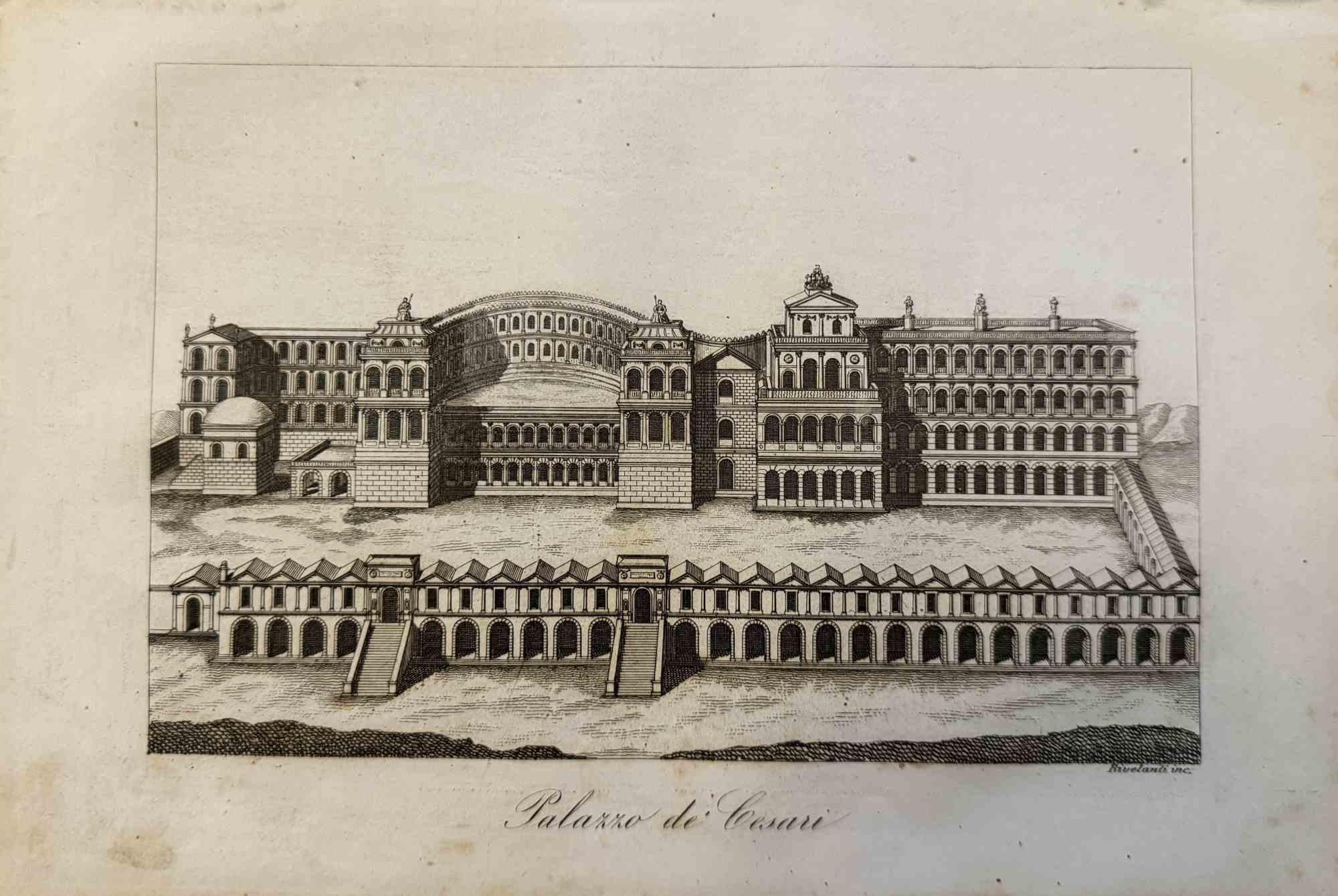 Various Artists Figurative Print – Uses and Customs – Cesars' Palace – Lithographie – 1862