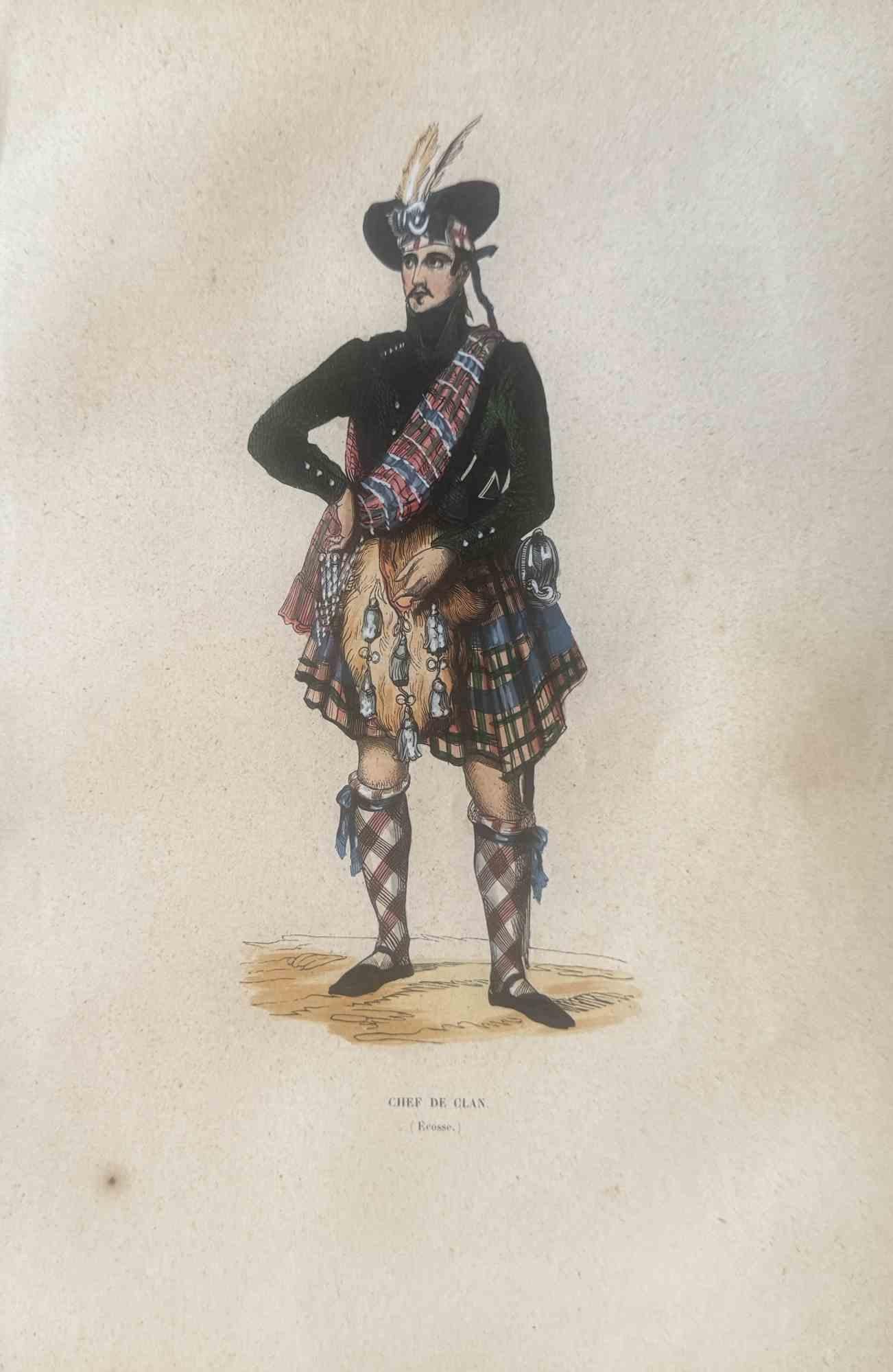Uses and Customs - Chef de Clan - Lithograph - 1862