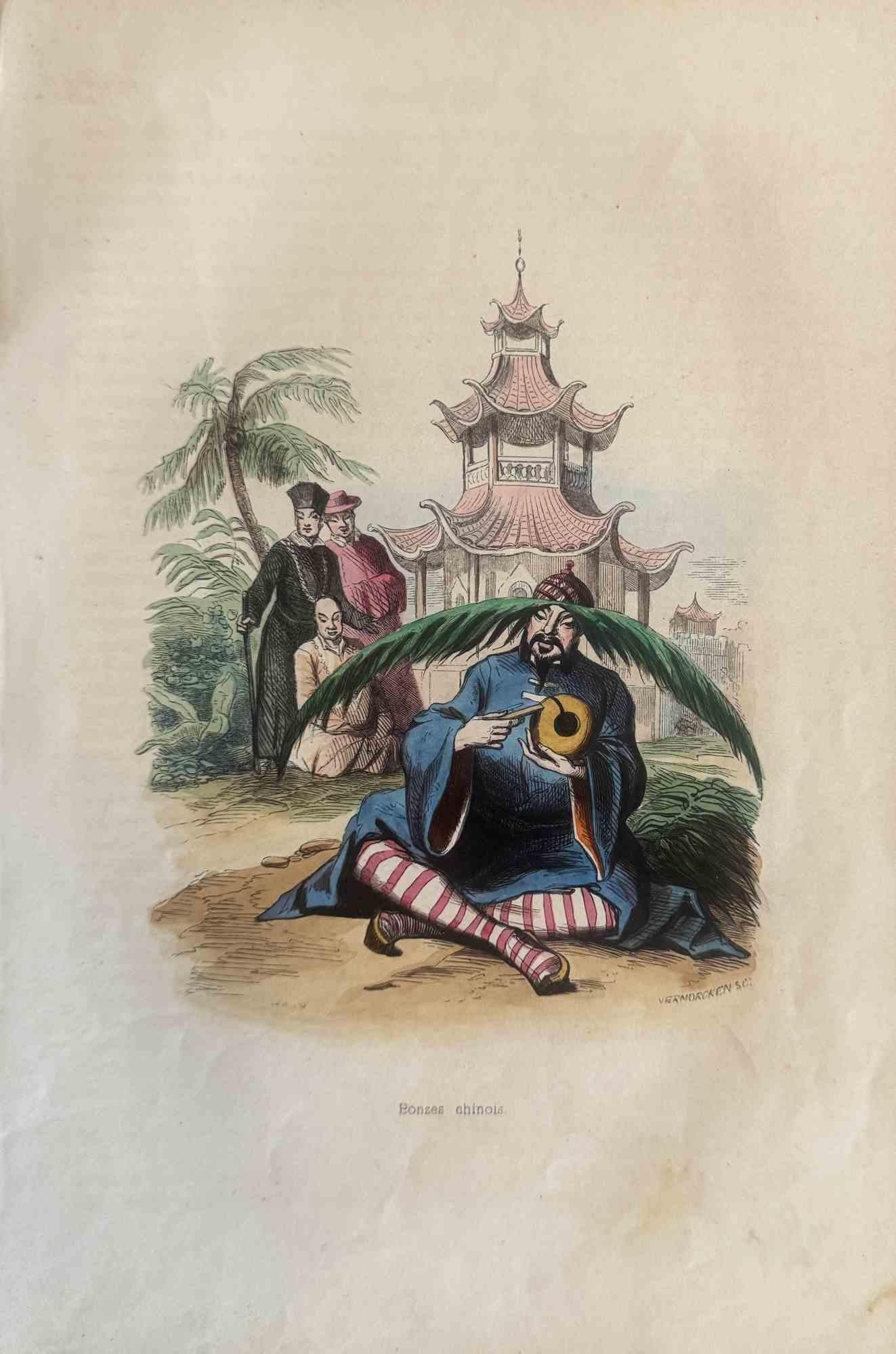 Various Artists Figurative Print – Uses and Customs – Chinese – Lithographie – 1862