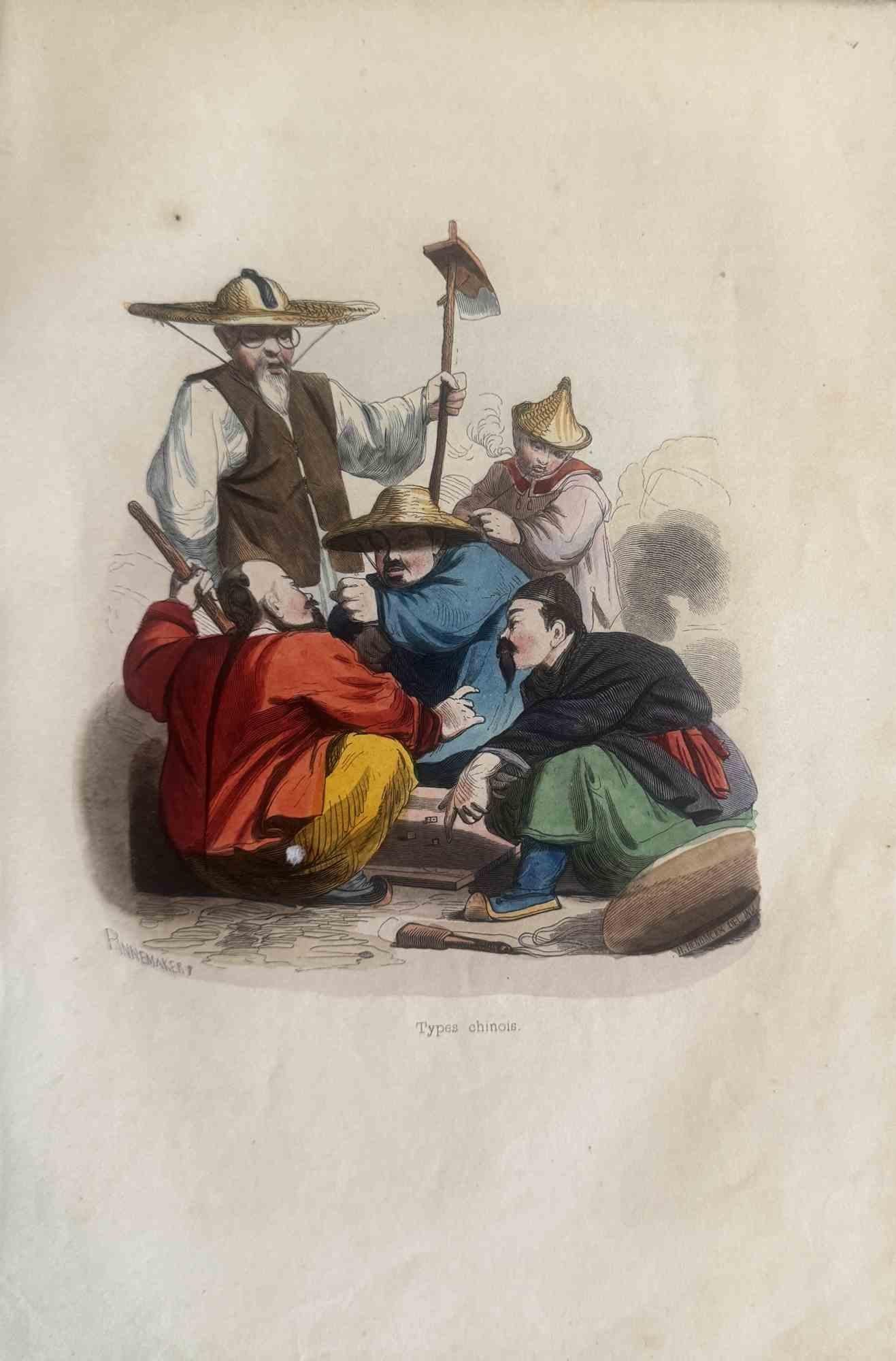 Various Artists Figurative Print - Uses and Customs - Chinese  - Lithograph - 1862