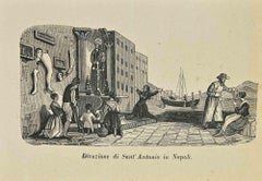 Uses and Customs - Devotion of Saint Antonio in Naples - Lithograph - 1862